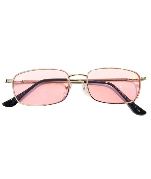 Small Rectangular Sunglasses - Pink