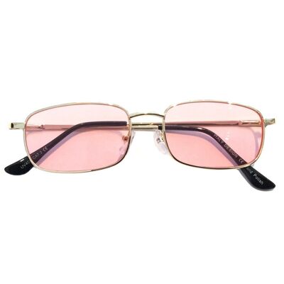 Small Rectangular Sunglasses - Pink