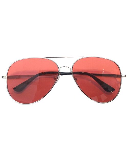 Colored Aviator Sunglasses - Brown