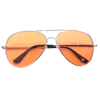 Colored Aviator Sunglasses - Orange