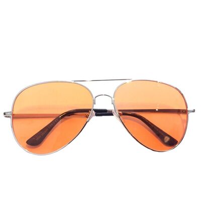 Colored Aviator Sunglasses - Orange