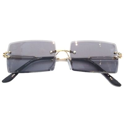 Rectangular Sunglasses - Black