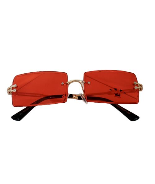 Rectangular Sunglasses - Red