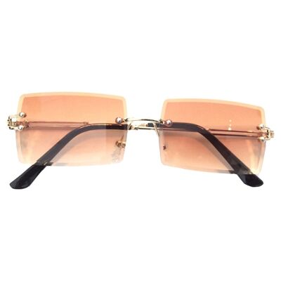 Rectangular Sunglasses - Yellow