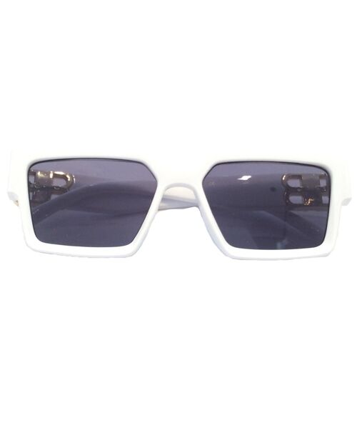 Square Oversized Sunglasses - White
