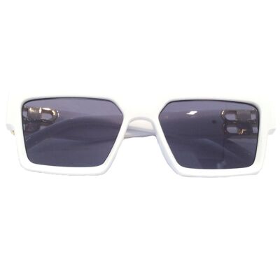 Quadratische übergroße Sonnenbrille - Weiß