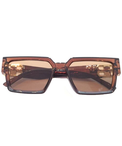 Square Oversized Sunglasses - Brown