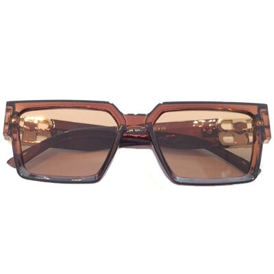 Square Oversized Sunglasses - Brown