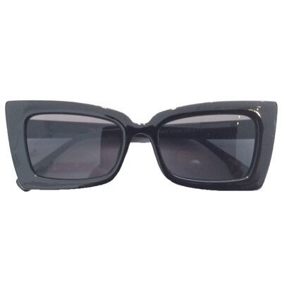 Sonnenbrille mit großem Rahmen - Schwarz