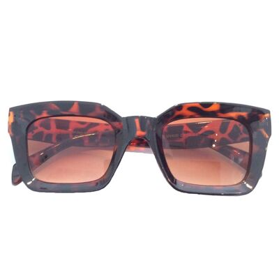 Sonnenbrille mit großem Rahmen - Leopard