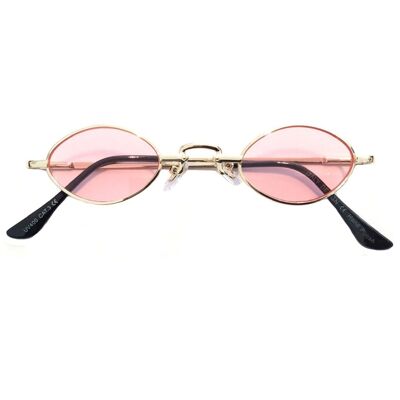 Petites lunettes de soleil ovales - Rose