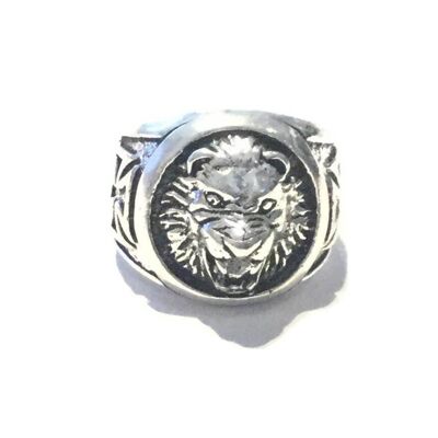 Anello Leone Con Sigillo - Argento