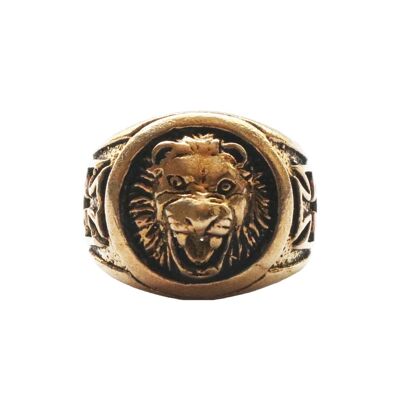 Signet Lion Ring - Gold