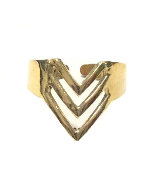 Triple Triangle Ring - Gold