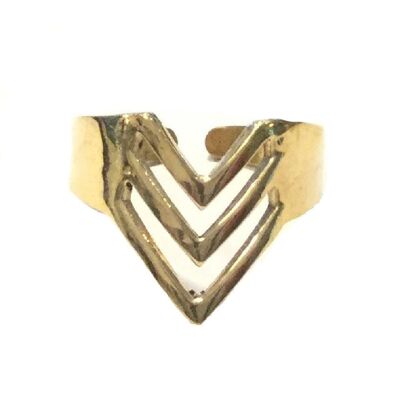 Triple Triangle Ring - Gold
