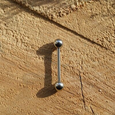 Classic Nipple and Tongue Piercing - Silver 12mm