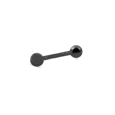 Piercing classico per capezzoli e lingua - Nero 14 mm