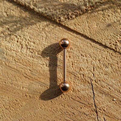 Piercing classico per capezzoli e lingua - Bronzo 16mm