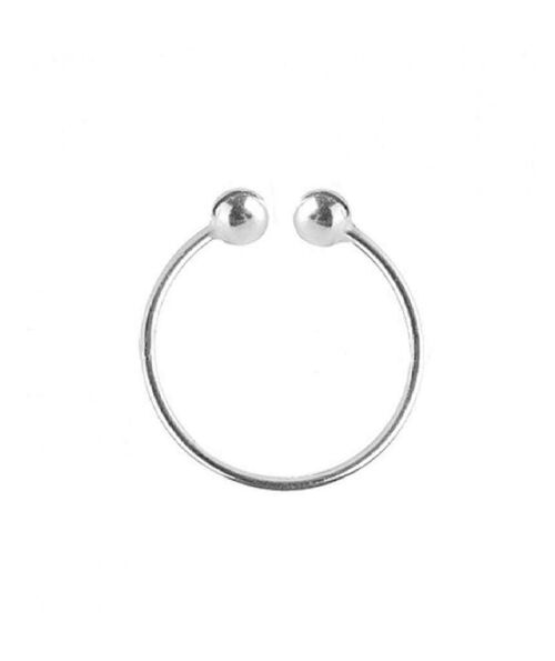 Fake Silver Nose Ring Body Jewellery - Silver 8mm