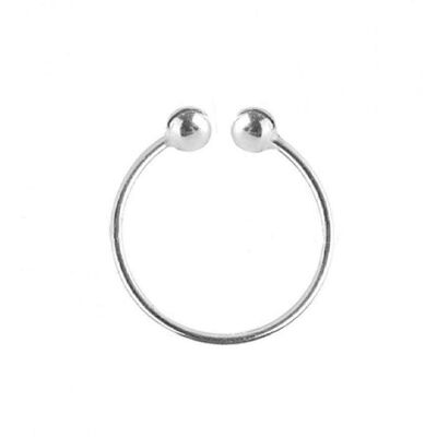 Fake Silver Nose Ring Body Jewellery - Silver 10mm
