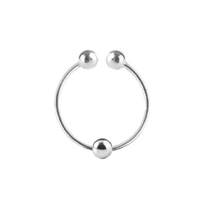 Fake Silver Nose Ring Body Jewellery - Silver 8mm Ball