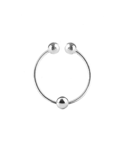 Fake Silver Nose Ring Body Jewellery - Silver 10mm Ball
