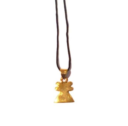 Necklace with Figurine Pendant - Gold