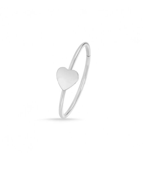 Sterling Silver Nose and Ear Piercing - Silver Heart