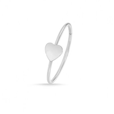 Piercing naso e orecchio in argento sterling - cuore d'argento