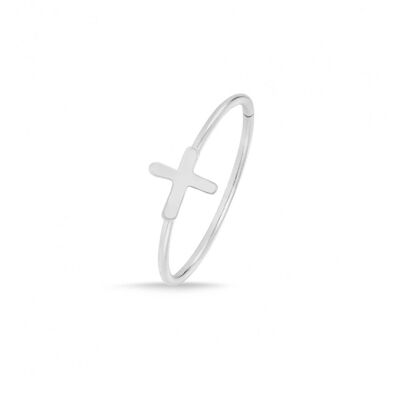 Sterling Silver Nose and Ear Piercing - Silver Cross
