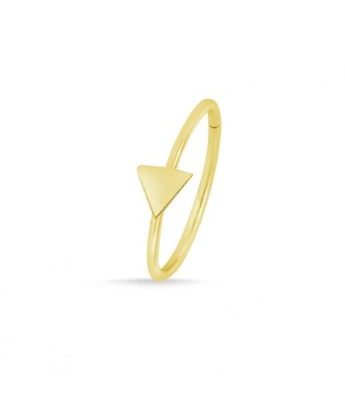 Sterling Silver Gold Plated Nose and Ear Piercing - Gold Triangle