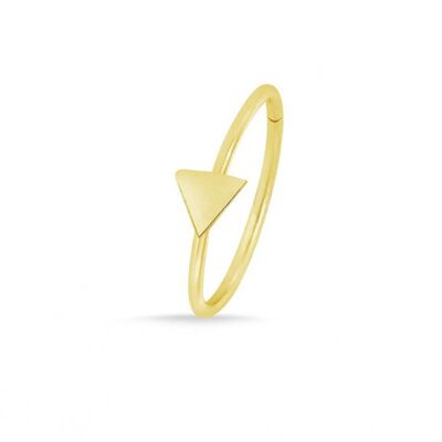 Sterling Silver Gold Plated Nose and Ear Piercing - Gold Triangle