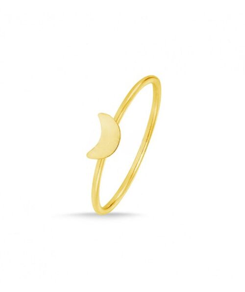 Sterling Silver Gold Plated Nose and Ear Piercing - Gold Moon