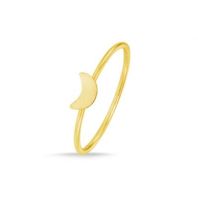Sterling Silver Gold Plated Nose and Ear Piercing - Gold Moon