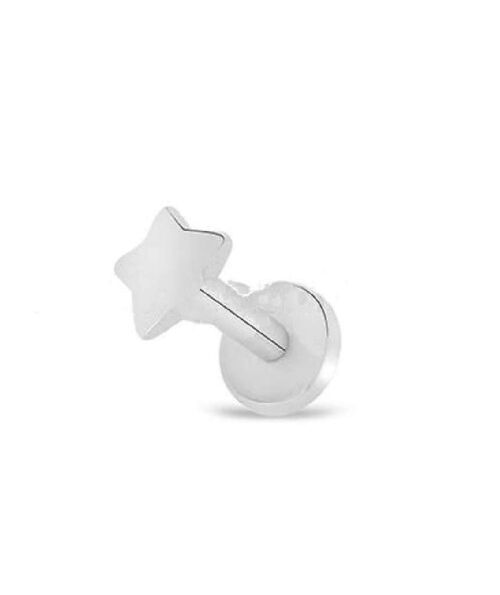 Surgical Steel Tragus Stud - Silver Star