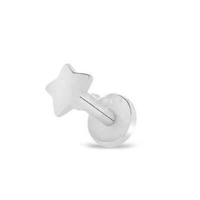 Surgical Steel Tragus Stud - Silver Star