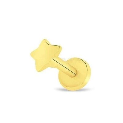 Surgical Steel Tragus Stud - Gold Star