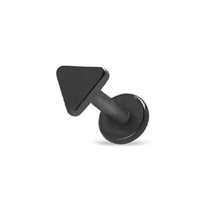 Surgical Steel Tragus Stud - Black Triangle