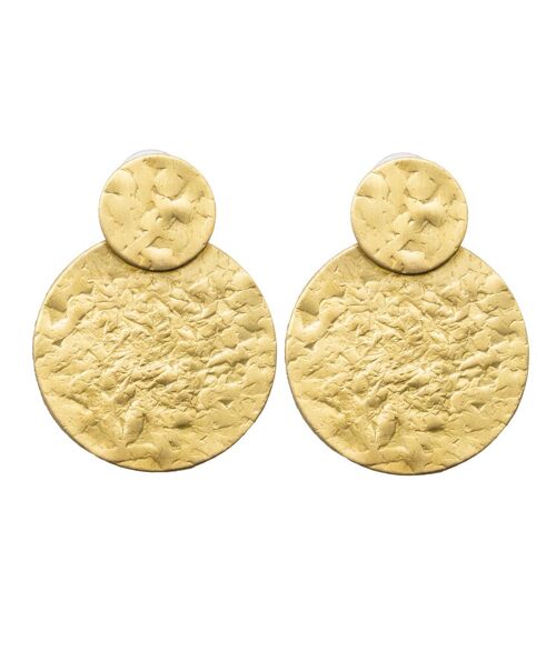 Hammered Gold Statement Earrings