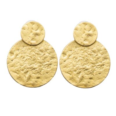 Hammered Gold Statement Earrings