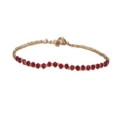 Beaded Anklet - Red