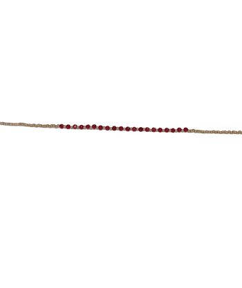 Bracelet de Cheville Perlé - Rouge 10