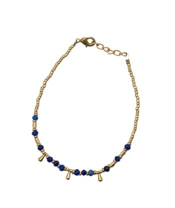 Bracelet de Cheville Perlé - Bleu 6