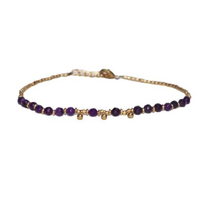 Beaded Anklet - Purple