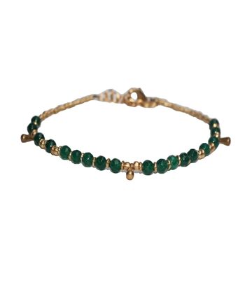 Bracelet de Cheville Perlé - Vert 2