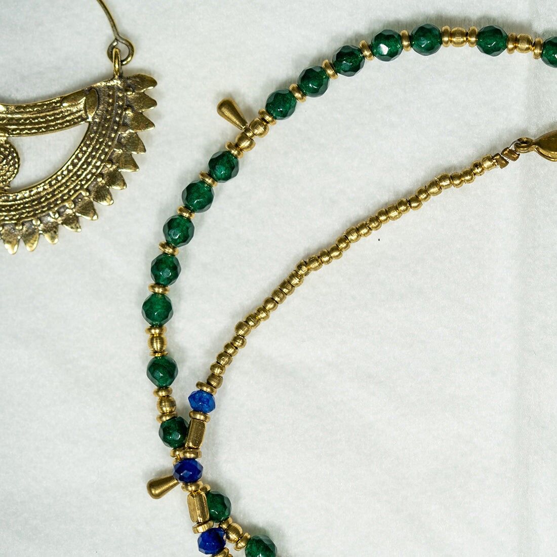 Cavigliera con perline - Verde