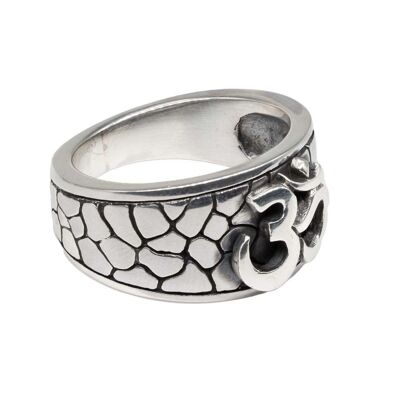 Premium Sterling Silver Om Ring - 56