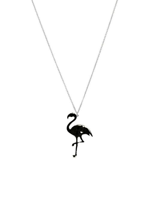 Dora Flamingo Necklace - Silver