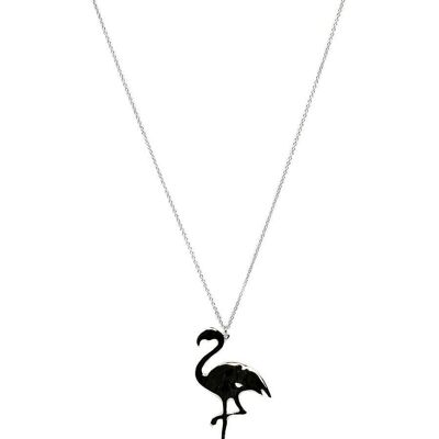 Dora Flamingo Necklace - Silver