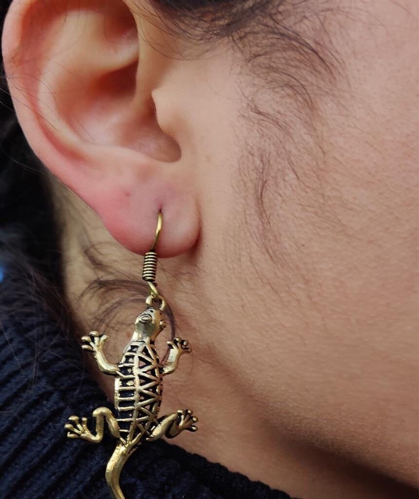 Lazy Lizard Ohrringe - Gold